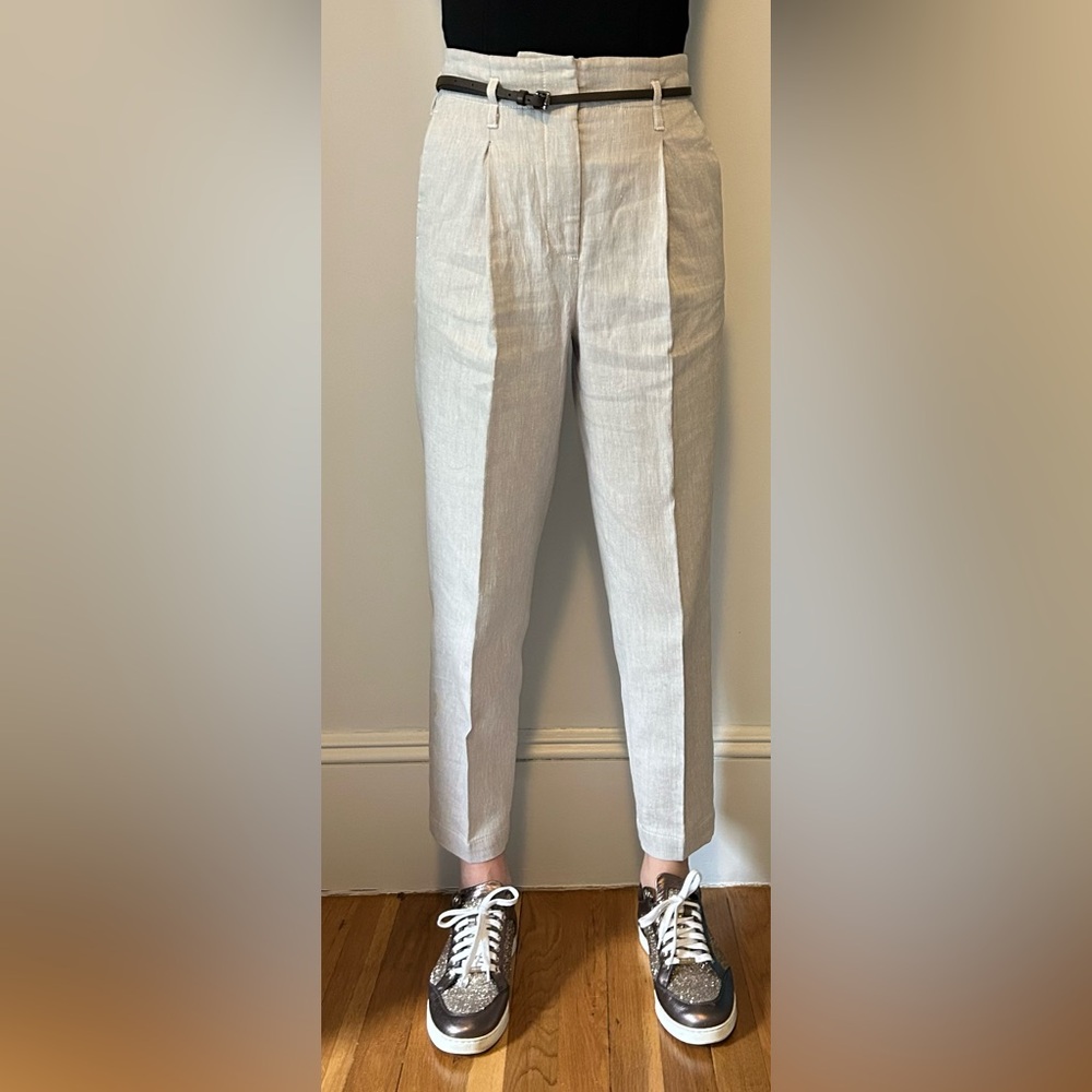 Italian Luxury brand Peserico high waist cropped pants. Size EU 40 US: 2/ Small